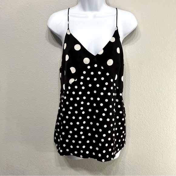 Banana Republic Dot Camisole V neck Adjustable straps Elastic at back neckline. - Picture 6 of 6